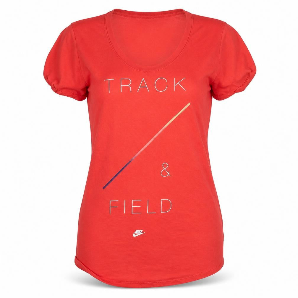 Nike Women's Red T-Shirt, M, Athletic Fit
