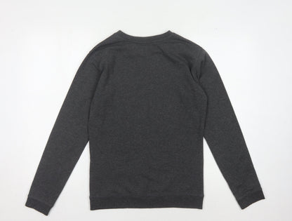 Back view of Disney girls’ grey mickey & minnie sweatshirt - 13-14 years