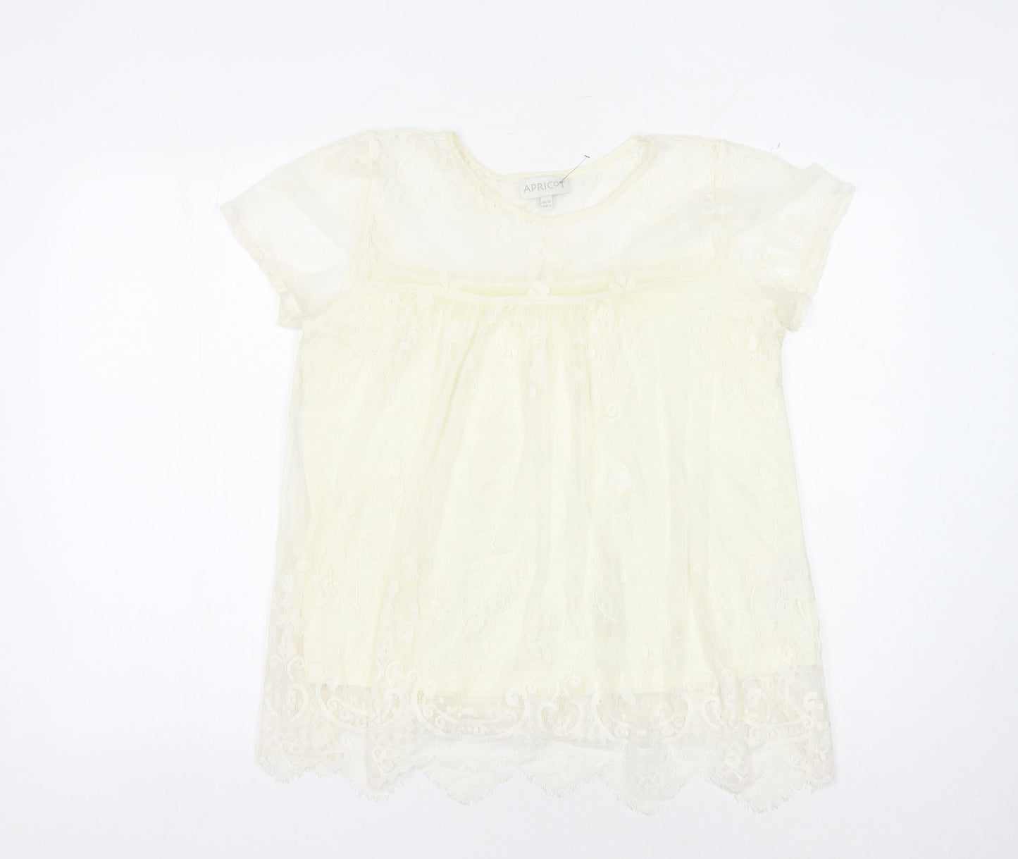 Apricot Women's Ivory Lace Top Size 10