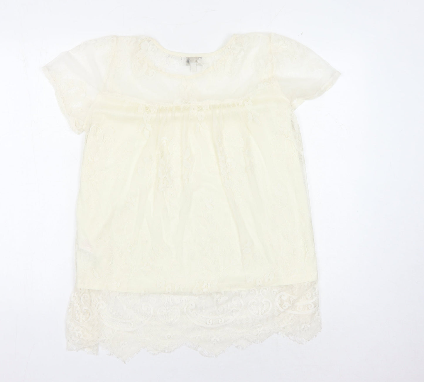 Apricot Women's Ivory Lace Top Size 10