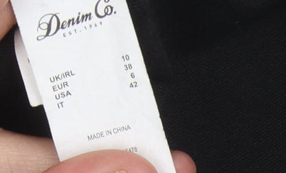 Close-up detail of Denim Co. Women's Black Skinny Jegging, size 10