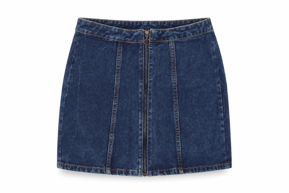 Denim Co Women's Blue Denim Short Skirt Size 8