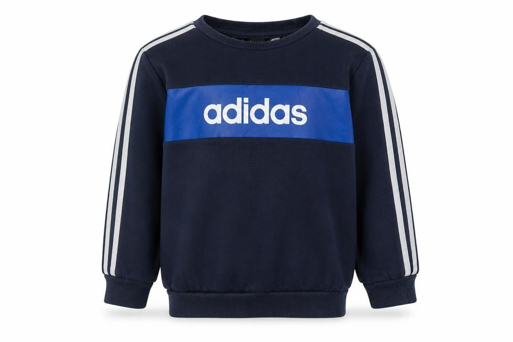 Adidas Boys Blue Pullover Sweatshirt 4 Years Logo Casual