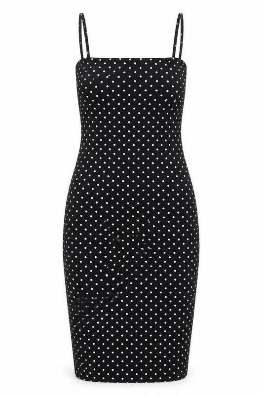 Boohoo Women's Black Polka Dot Dress Size 14