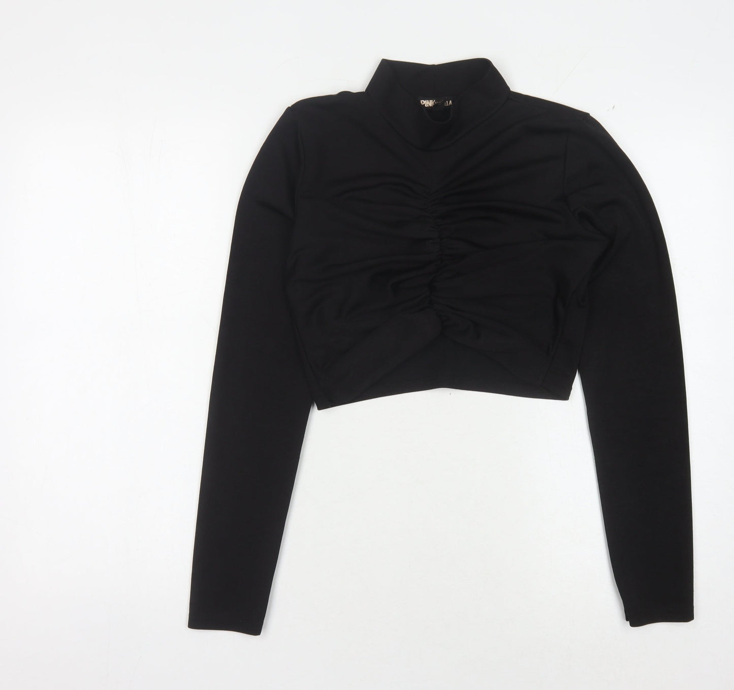 Pink Vanilla Women's Black Cropped Blouse - L