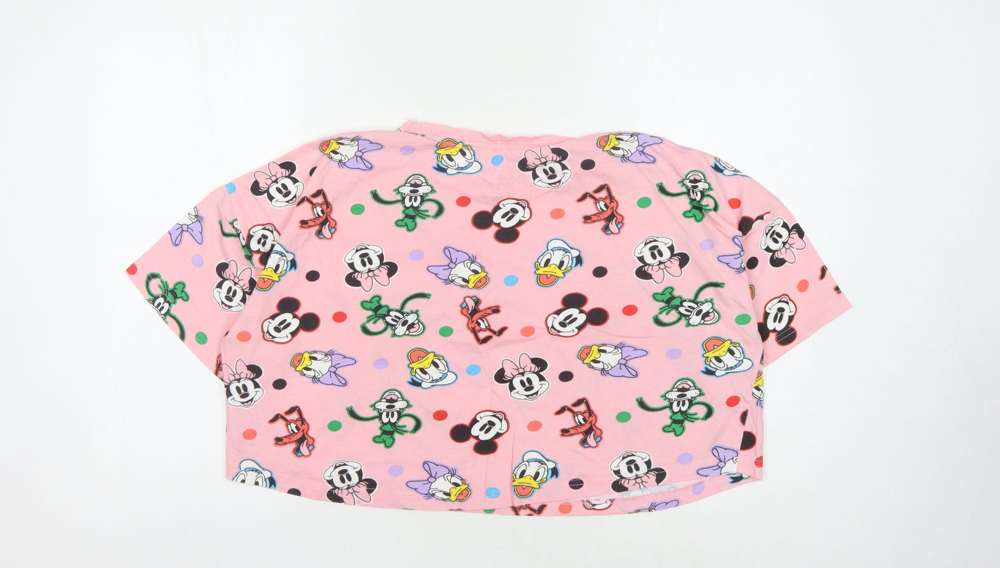 Disney at Primark Pink Cartoon Women’s Cropped T-Shirt M