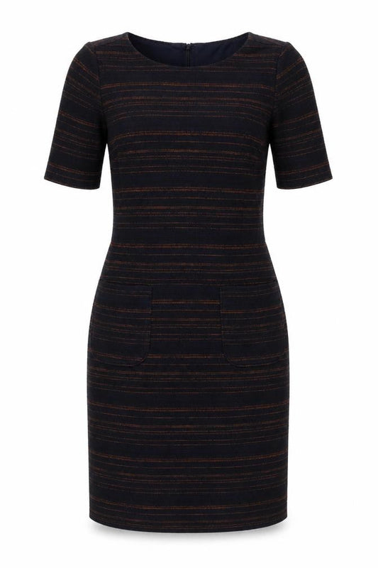 Laura Ashley Women's Striped Sheath Dress, Size 12