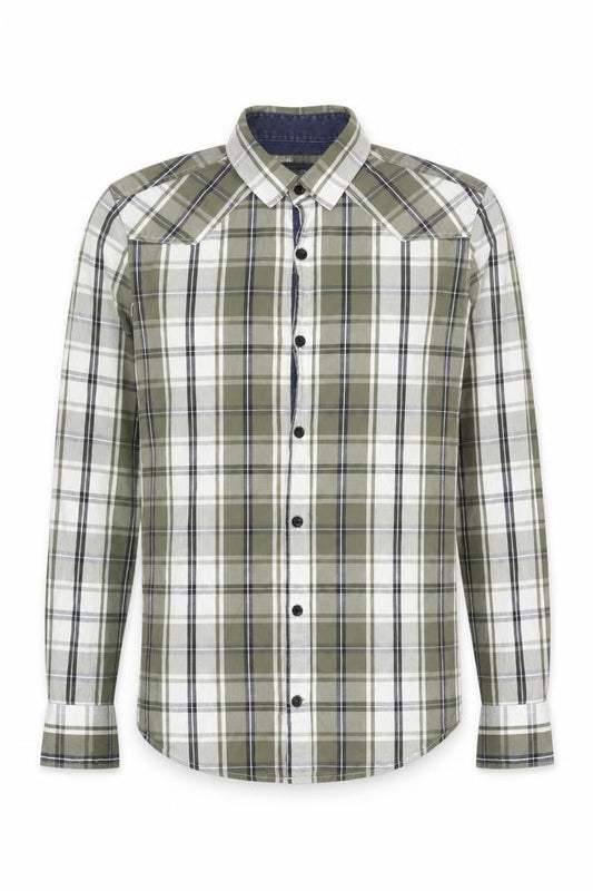 Jules Men's Green Plaid Slim Fit Shirt, Size S