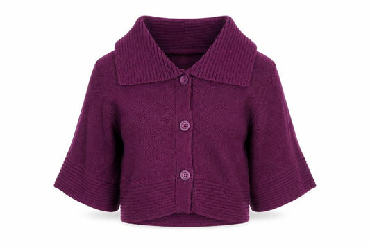 FatFace Women's Purple Collared Cardigan - Size 8