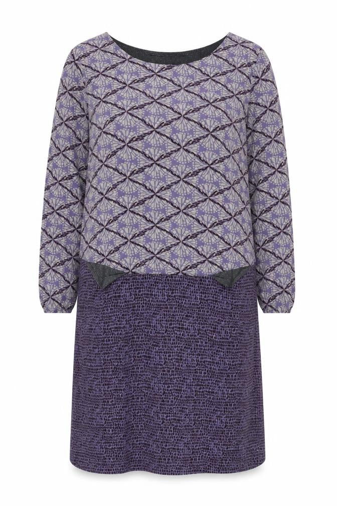 White Stuff Women's Purple Geometric Dress Size 10