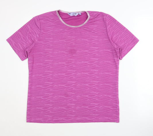 Honor Millburn Women's Pink Geometric Jersey T-Shirt M