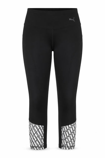 Front view of Puma Women's Black Cropped Leggings -, size S