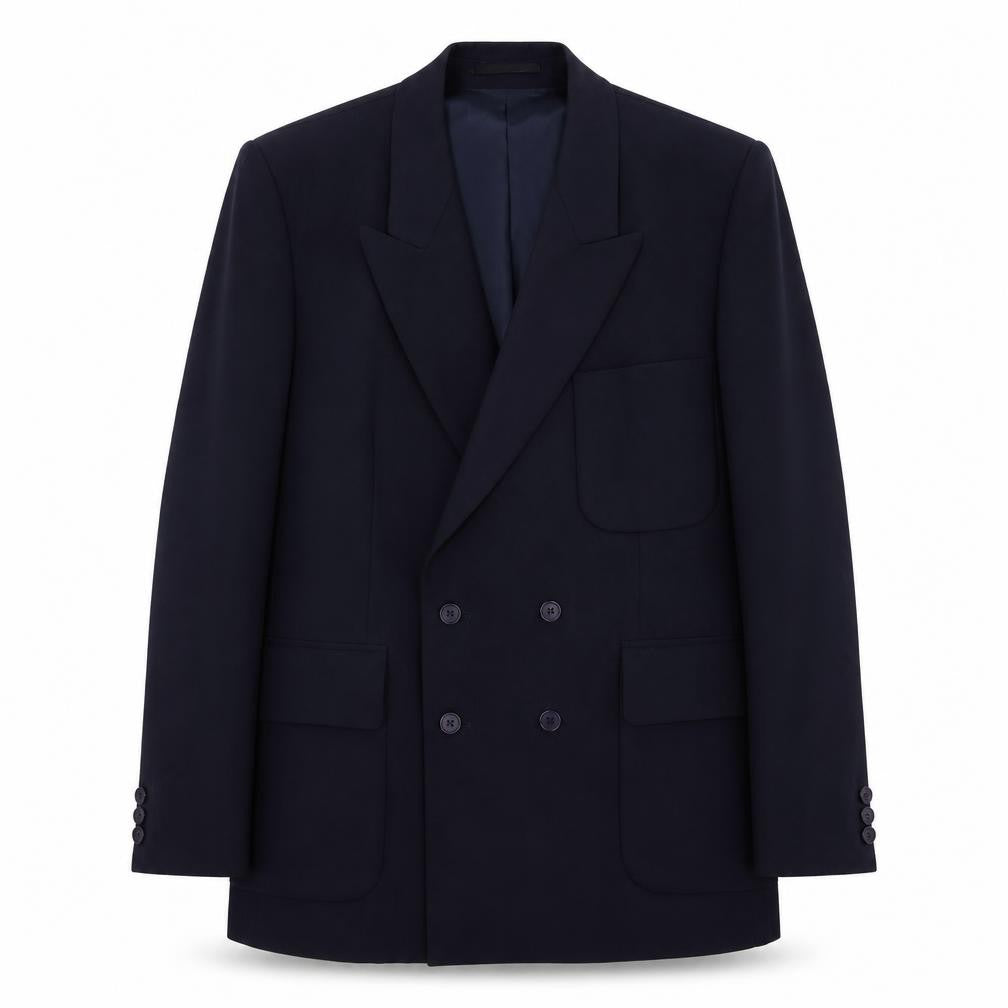 Jeff Banks Men's Blue Double-Breasted Blazer Size 40