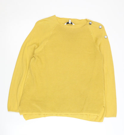 Additional front view of J by Jasper Conran Women's Yellow jumper, size 8