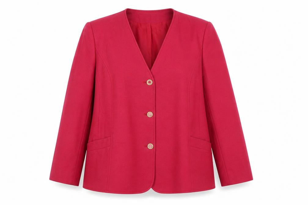 Eastex Red Wool Blazer Size 16 Women's Workwear