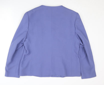 Eastex Womens Blue Blazer Size 16 Three-Button