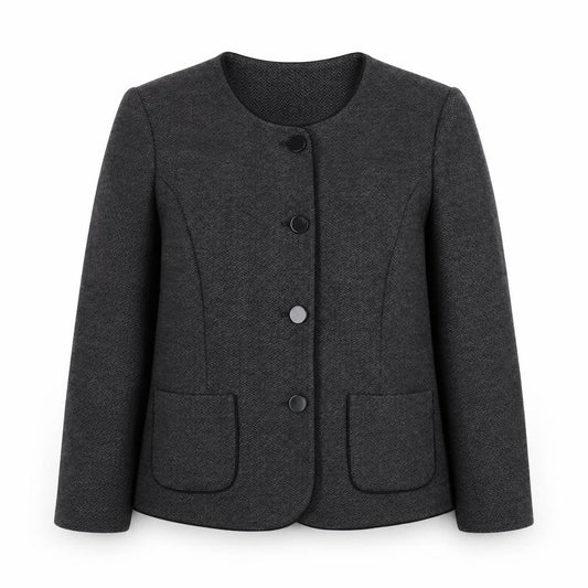 Eastex Women's Grey Chevron Blazer Size 18