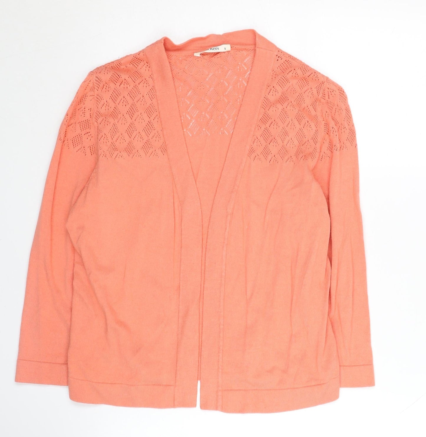WoolOvers Women's Pink Open Front Cardigan Size S