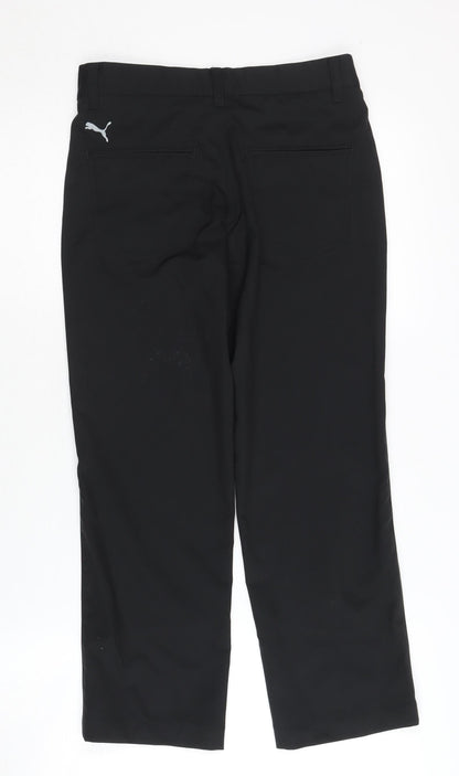 Back view of Puma boys’ black trousers, size 9-10, years polyester