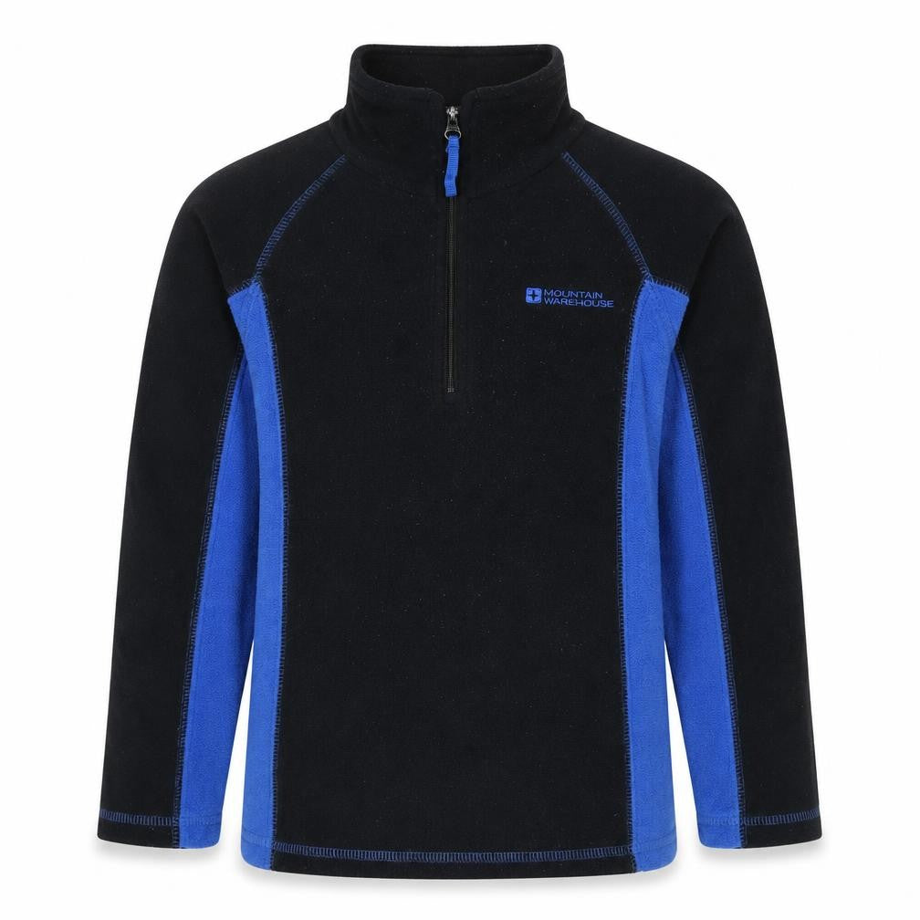 Mountain Warehouse Boys Black Blue Sweatshirt 7-8 Years, Lightweight