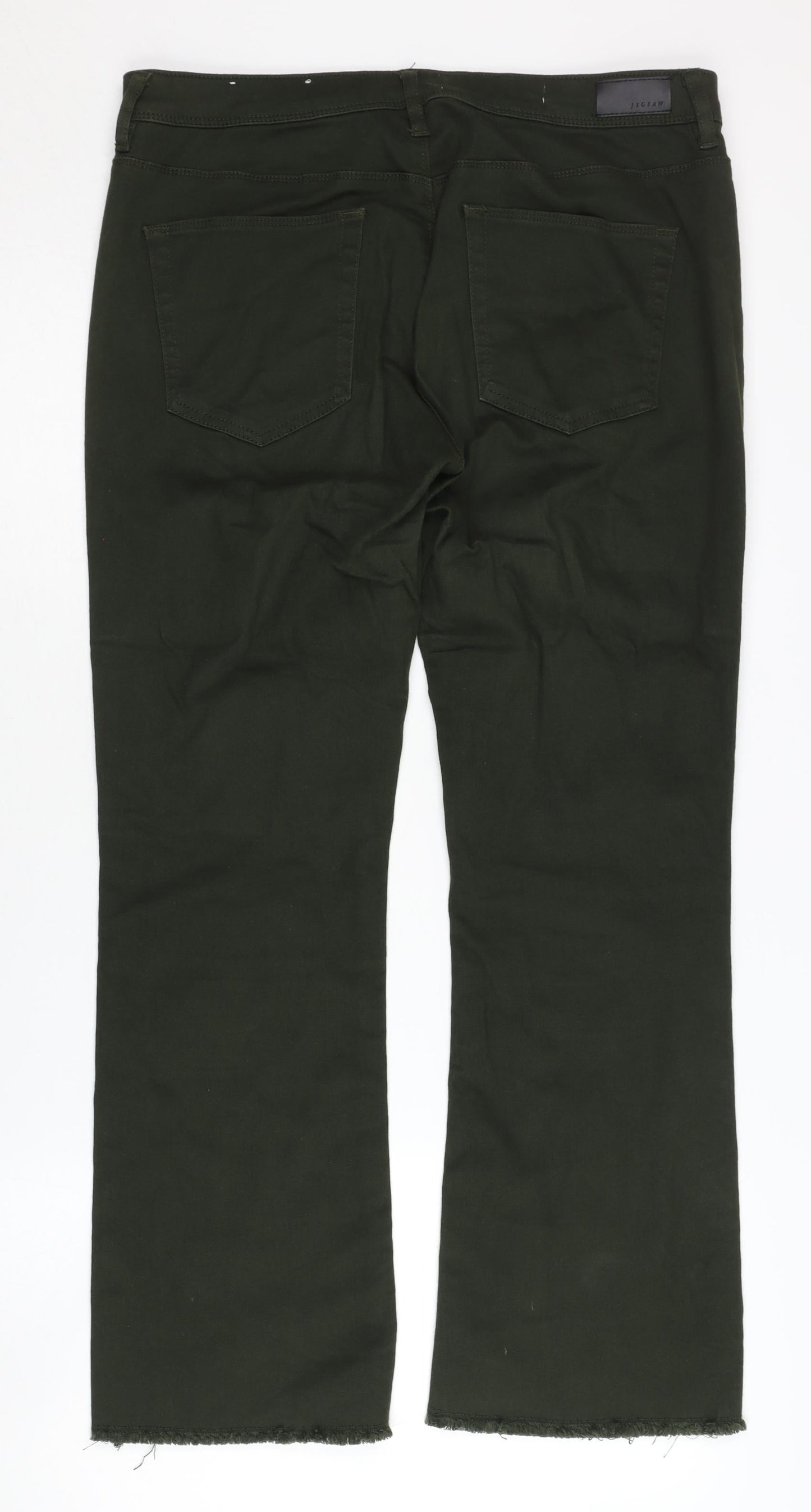 Jigsaw Women's Green Jeans, Size 32"W 28"L, Classic Fit
