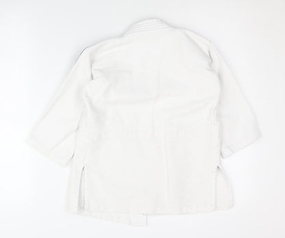 Back view of Adidas boys’ white martial arts jacket 4-5 years