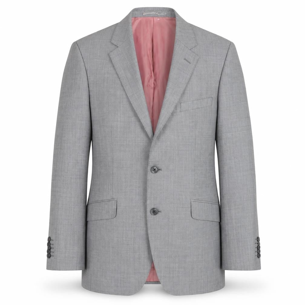 T.M. Lewin Men's Grey Wool Blazer, Size 40R, Regular Fit