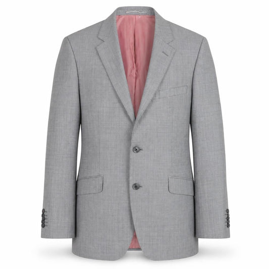 T.M. Lewin Men's Grey Wool Blazer, Size 40R, Regular Fit