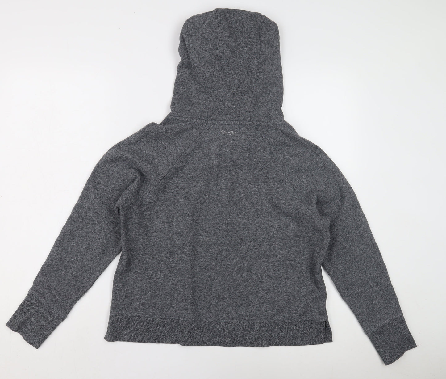 Calvin Klein Women's Grey Medium Logo Hoodie