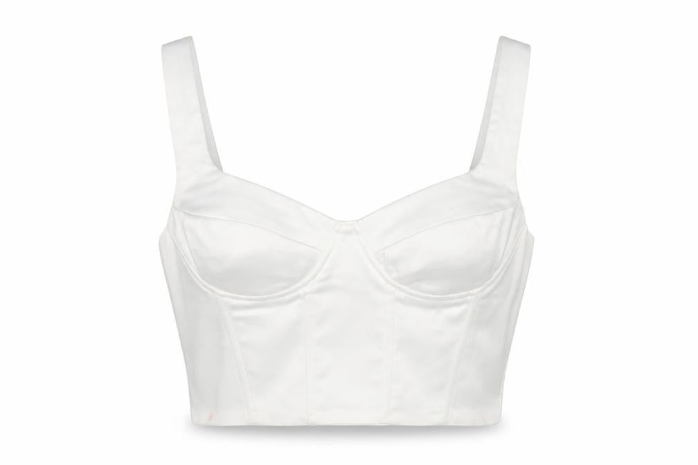 I Saw It First White Cropped Top UK 12, Women