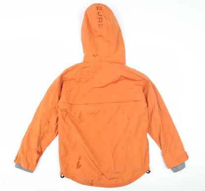 Back view of RJR.John Rocha boys’ orange anorak jacket 9-10 years