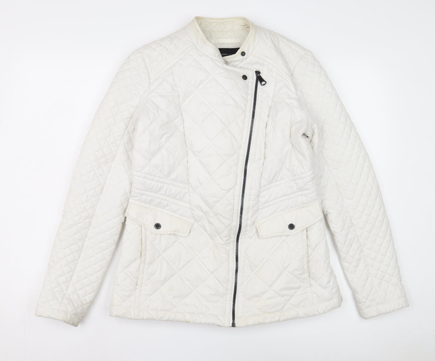 Marc New York Women's White Quilted Jacket, S, Casual