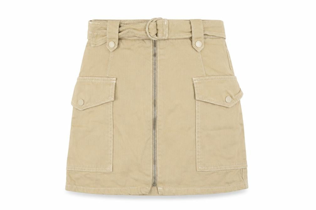 Topshop Women's Beige Cargo Skirt Size 6
