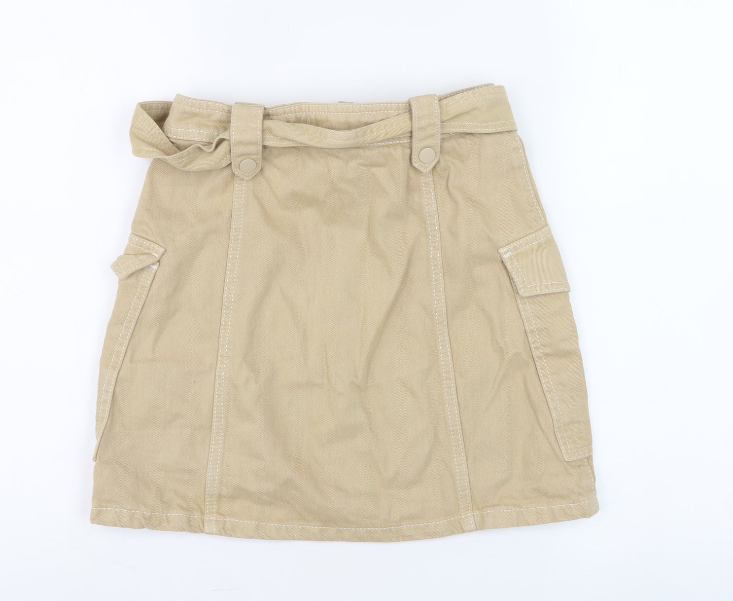 Topshop Women's Beige Cargo Skirt Size 6