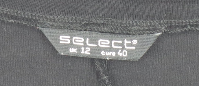 Select Women's Black Cold Shoulder T-Shirt Size 12