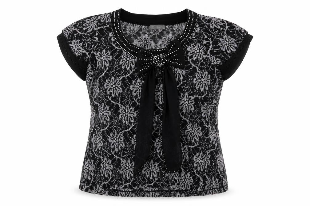 Per Una Women’s Black Lace Floral Blouse Size 16