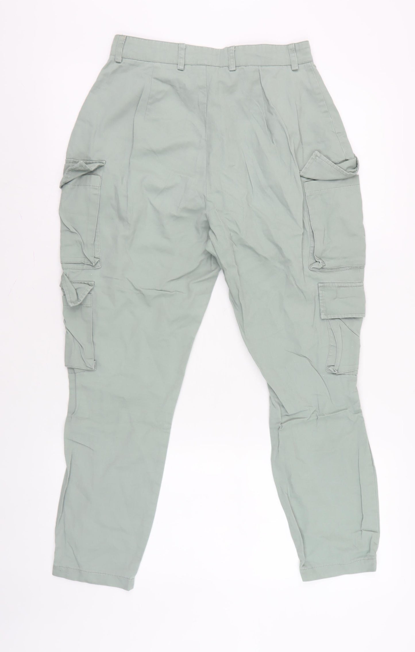 boohoo Women's Grey Cargo Trousers, Size 8, Stylish & Casual