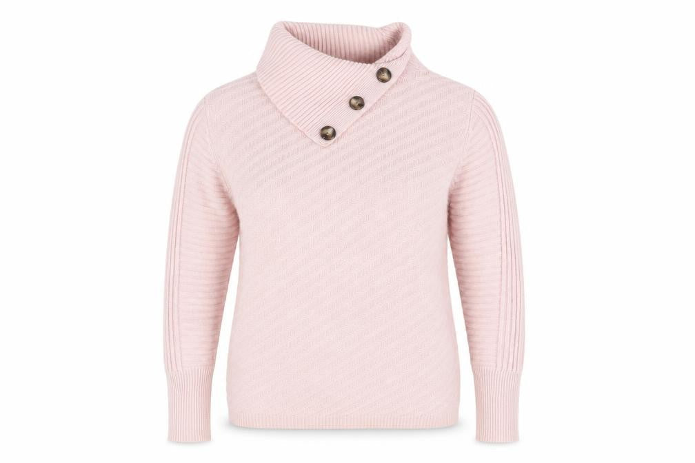 Roman Women's Pink Cowl Neck Knit Pullover Jumper Size 12