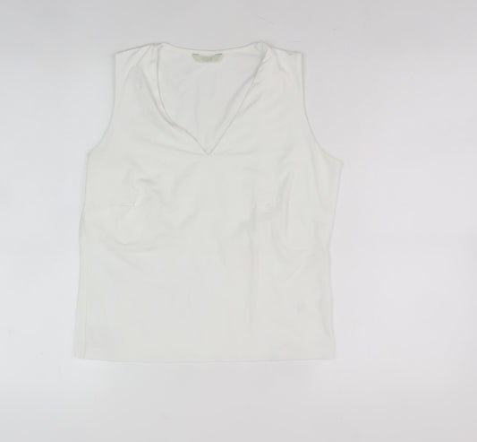 Marks and Spencer Women's White Tank Top Size 12