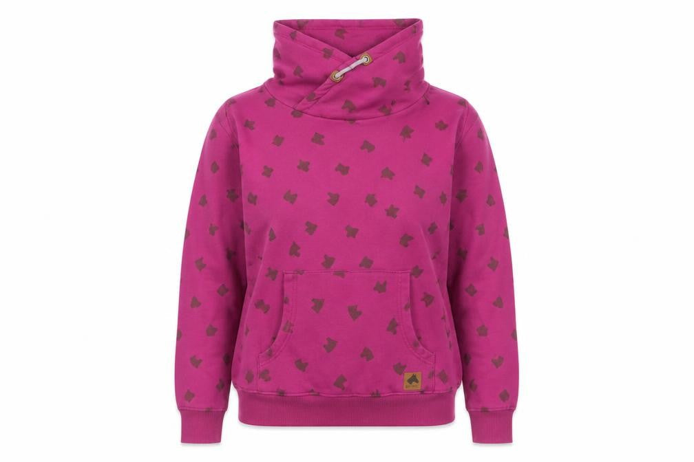 HKM Women's Pink Animal Print Pullover Sweatshirt L