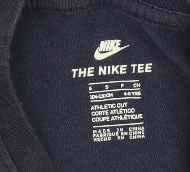 Nike Boys Blue Athletic T-Shirt, 4-5 Years, Graphic Print Casual