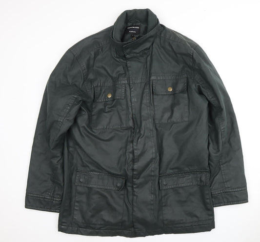 Greenwoods Men's Green Military Jacket Size L