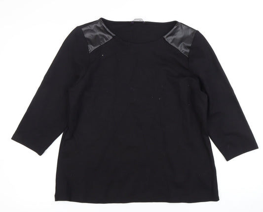 Marks and Spencer Black 3/4 Sleeve Blouse Size 18