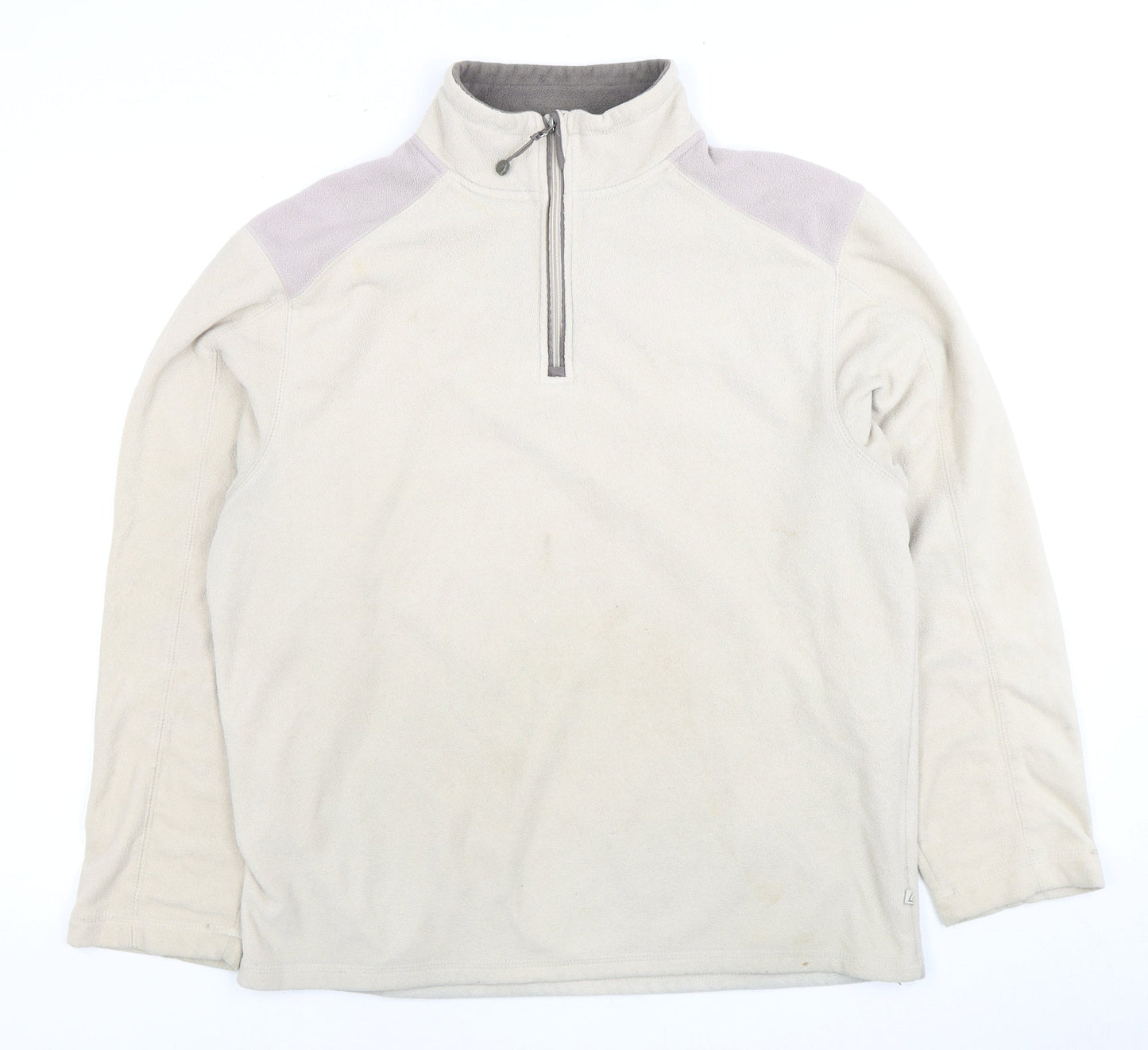 Cedarwood State Men's Beige Fleece 1/4 Zip Sweatshirt M