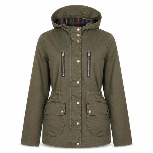 Topshop Women's Green Parka Jacket, Size 8, Casual Style