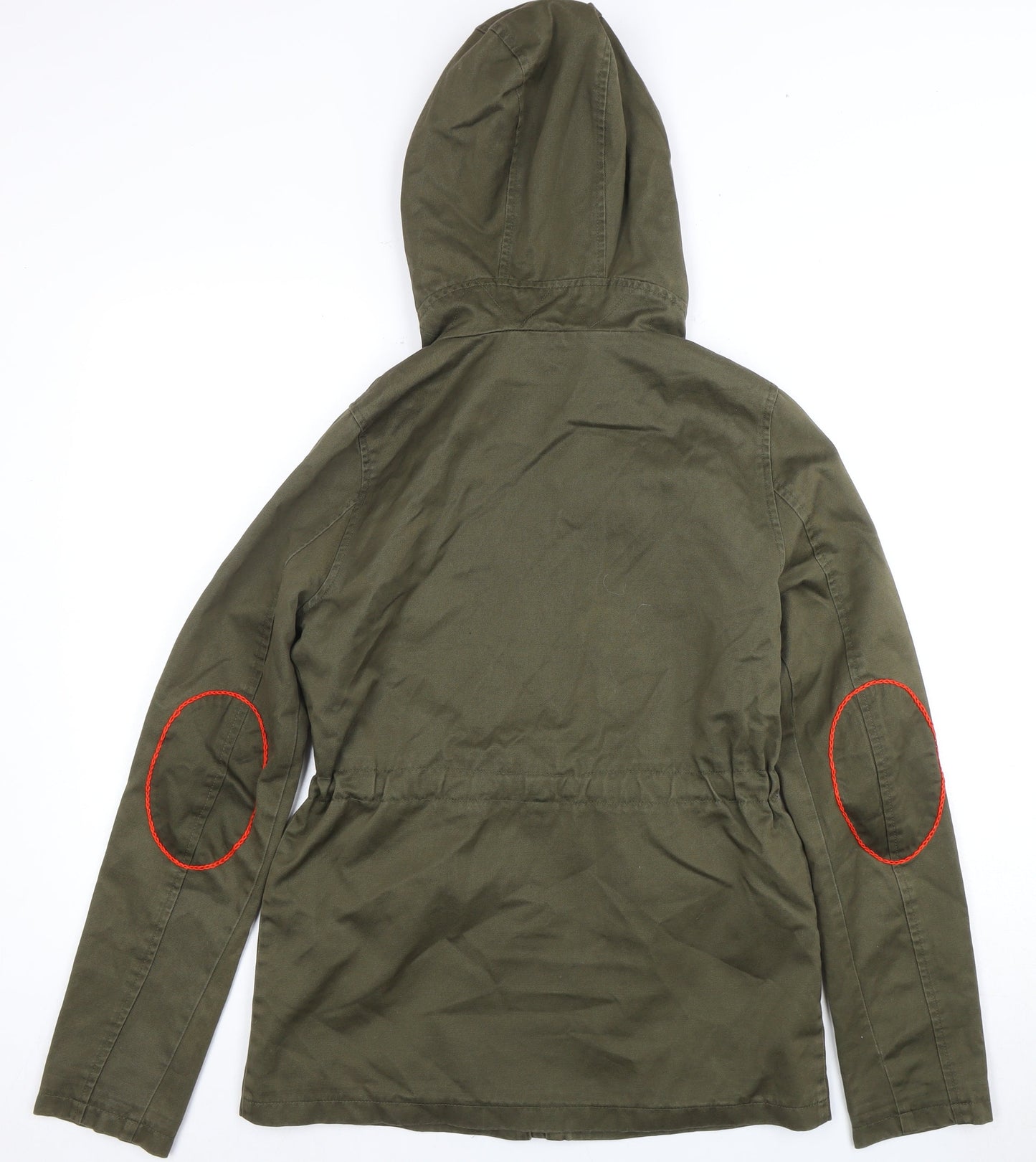 Topshop Women's Green Parka Jacket, Size 8, Casual Style