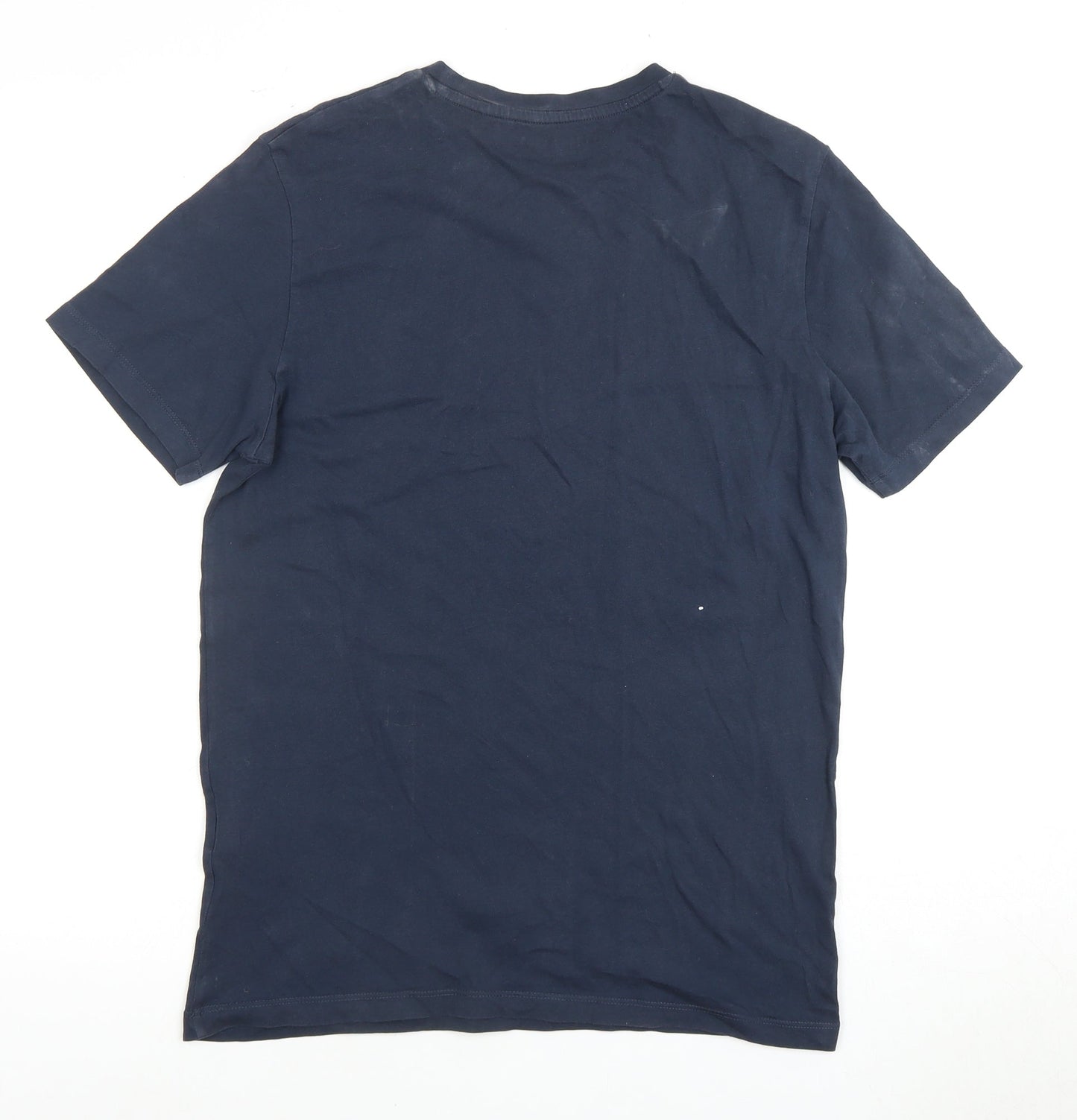 Jack & Jones Men's Blue Graphic Print T-Shirt, Size S