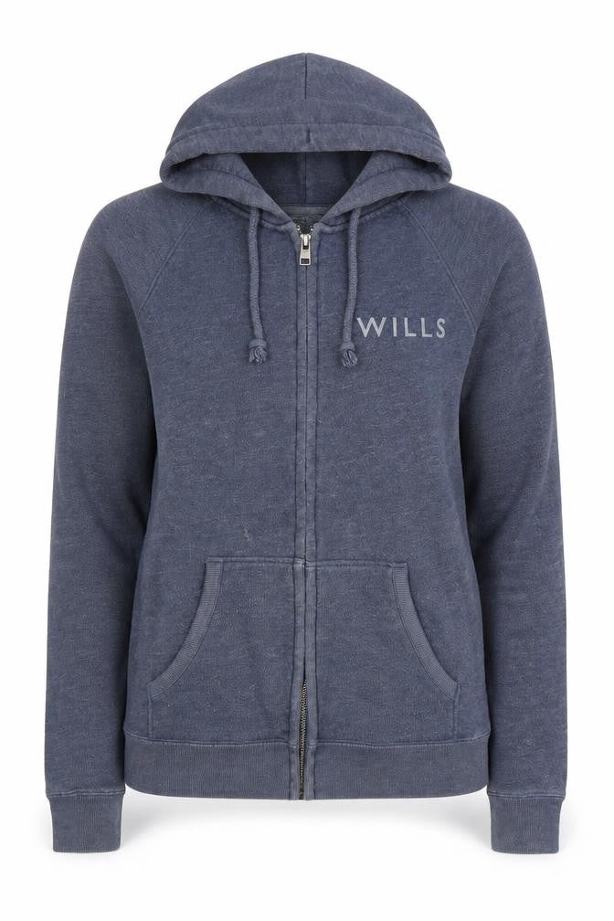 Jack Wills Women's Grey Full Zip Hoodie Size 10