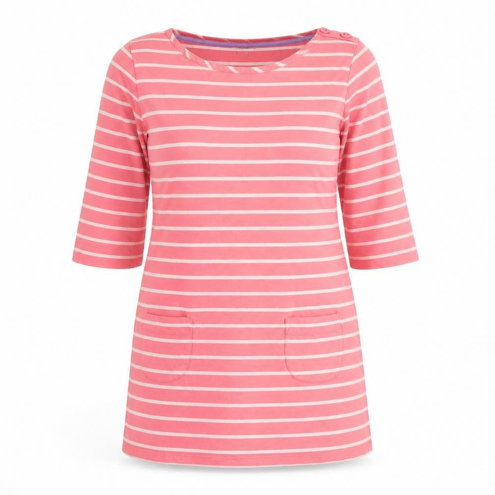 Boden Women's Pink Striped Tunic, Size 12