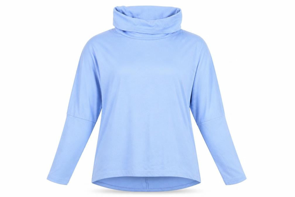 ISLE Collection Women's Blue Roll Neck Top S